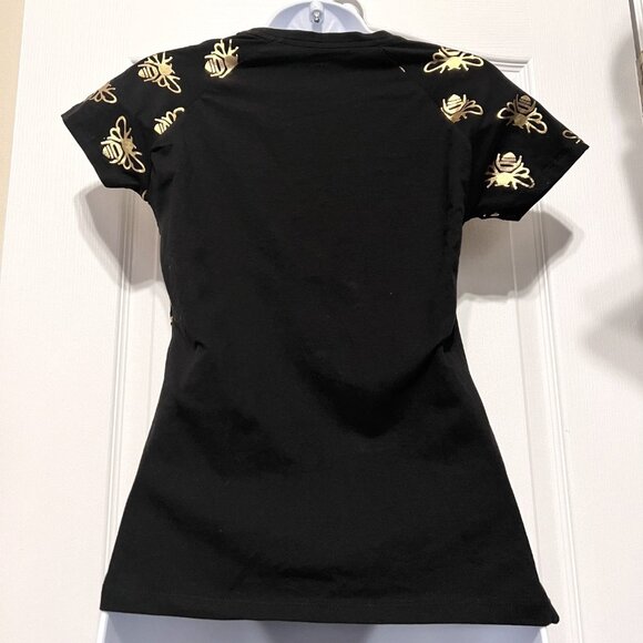Mystiq 3D Black & Gold Queen Bee Stretch Top-Med-"To Make You Feel Unique" - Picture 10 of 14